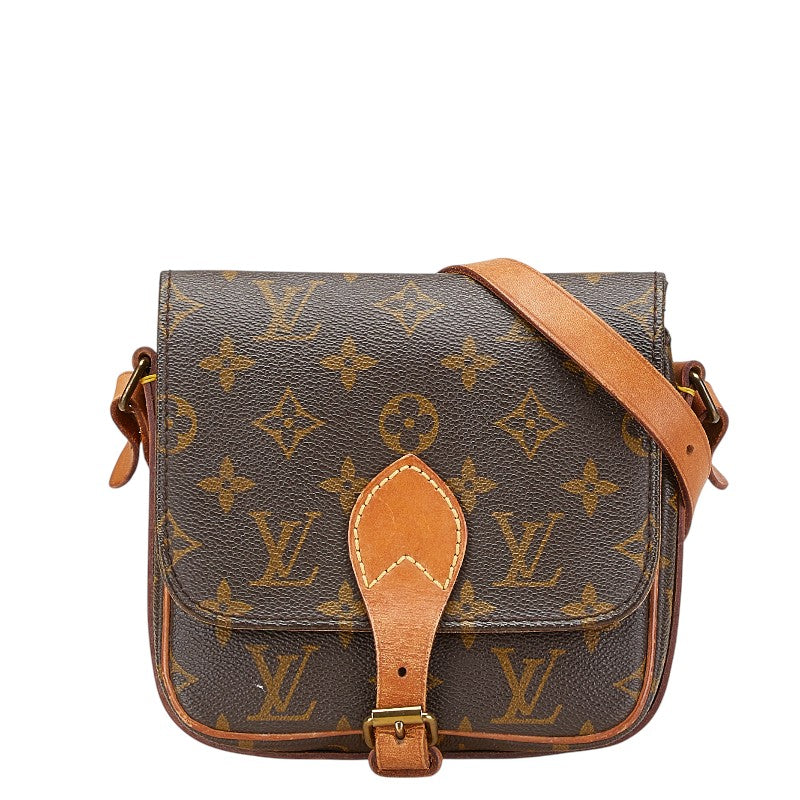 ルイ ヴィトン モノグラム ミニ カルトシエール 斜め掛け ショルダーバッグ M51254 ブラウン PVC レザー レディース LOUIS VUITTON 【中古】