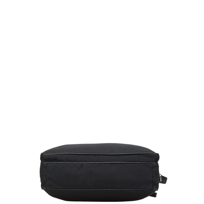 プラダ 三角ロゴプレート トートバッグ ショルダーバッグ 2WAY 2VG033 ブラック ナイロン レザー レディース PRADA 【中古】