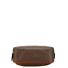 セリーヌ マカダム ハンドバッグ ブラウン PVC レザー レディース CELINE 【中古】