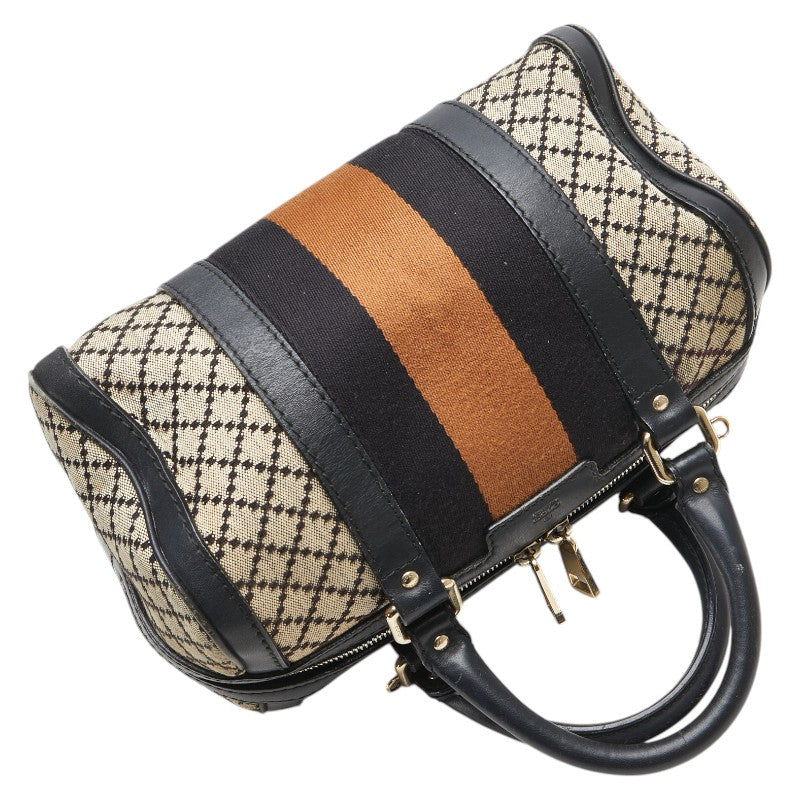 グッチ ディアマンテ ミニボストンバッグ ハンドバッグ 269876 ベージュ マルチカラー キャンバス レザー レディース GUCCI 【中古】