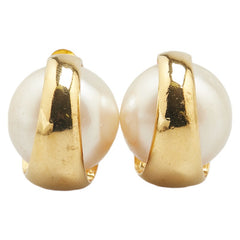 シャネル ヴィンテージ ココマーク イヤリング ゴールド メッキ フェイクパール レディース CHANEL 【中古】