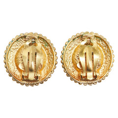 シャネル ヴィンテージ ラウンド イヤリング ゴールド メッキ フェイクパール レディース CHANEL 【中古】