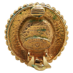 シャネル ヴィンテージ ラウンド イヤリング ゴールド メッキ フェイクパール レディース CHANEL 【中古】