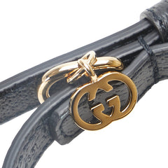 グッチ エクストラスモール インターロッキングG ドッグウェア ペット用品 692946 ブラック レザー レディース GUCCI 【中古】