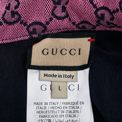 グッチ GGキャンバス ドッグウェア ペット用品 サイズ：L 695730 ピンク ネイビー キャンバス レザー レディース GUCCI 【中古】