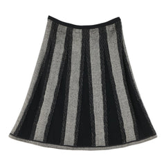 シャネル ココマーク フレアスカート ブラック ホワイト レディース CHANEL 【中古】