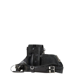 アレキサンダーワン 型押し ボディバッグ クロスボディバッグ ブラック レザー レディース Alexander Wang 【中古】