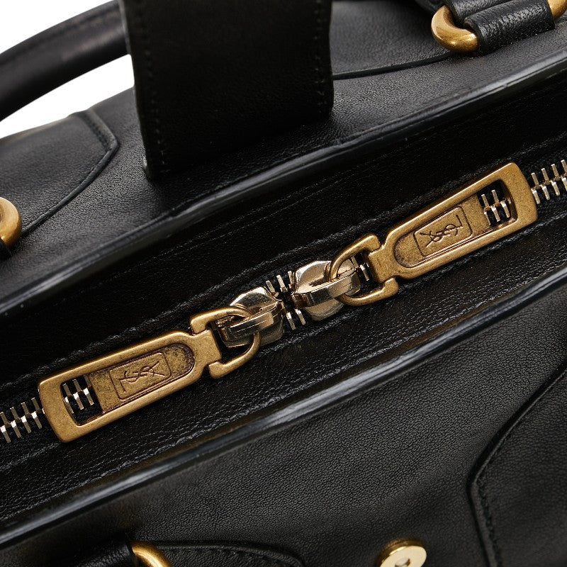 サンローラン カバスシック ミニ ハンドバッグ ブラック レザー レディース SAINT LAURENT 【中古】