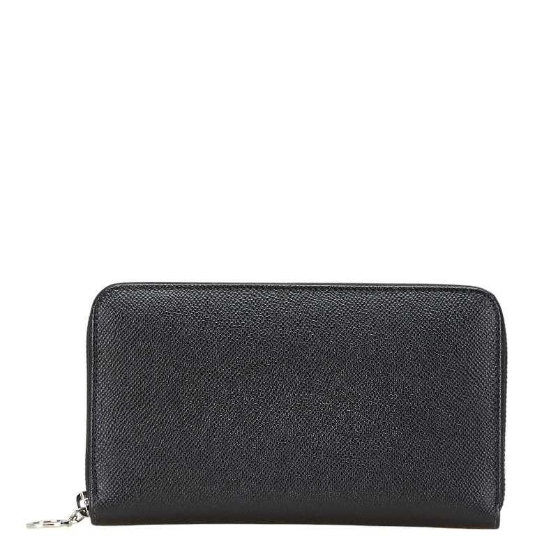 ブルガリ ブルガリブルガリ ラウンドファスナー 長財布 ブラック レザー メンズ BVLGARI 【中古】