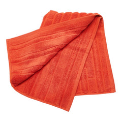 エルメス ラビリンス ハンドタオル ハンカチ オレンジ コットン レディース HERMES 【中古】