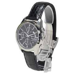 RUFUS GERARD 腕時計 自動巻き ブラック文字盤 ステンレススチール レザー メンズ 【中古】