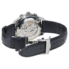 RUFUS GERARD 腕時計 自動巻き ブラック文字盤 ステンレススチール レザー メンズ 【中古】