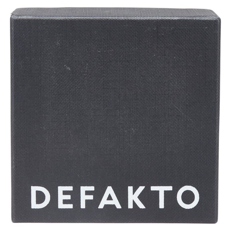 DEFAKTO ベルト（社外品） 腕時計 クオーツ ブラック文字盤 ステンレススチール レザー メンズ 【中古】