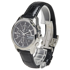 RUFUS GERARD 腕時計 自動巻き ブラック文字盤 ステンレススチール レザー メンズ 【中古】