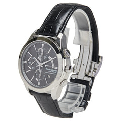 RUFUS GERARD 腕時計 自動巻き ブラック文字盤 ステンレススチール レザー メンズ 【中古】