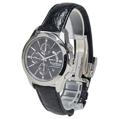 RUFUS GERARD 腕時計 自動巻き ブラック文字盤 ステンレススチール レザー メンズ 【中古】