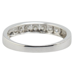 K18WG ホワイトゴールド ダイヤ0.20ct 一文字 リング 指輪 レディース 7号 【中古】