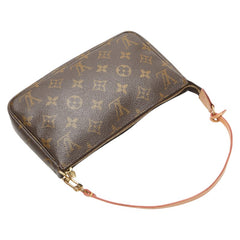 ルイ ヴィトン モノグラム ポシェット アクセソワール ハンドバッグ M51980 ブラウン PVC レザー レディース LOUIS VUITTON 【中古】