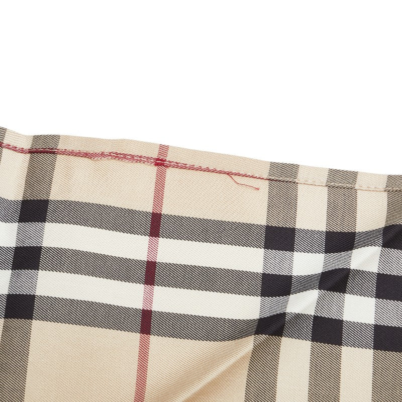 バーバリー ノバチェック スカーフ 三角形 ベージュ マルチカラー コットン レディース BURBERRY 【中古】