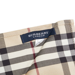 バーバリー ノバチェック スカーフ 三角形 ベージュ マルチカラー コットン レディース BURBERRY 【中古】