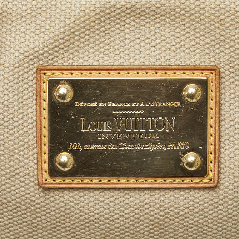 ルイ ヴィトン アンティグア カバMM トートバッグ ショルダーバッグ M40035 ベージュ レッド キャンバス レザー レディース LOUIS VUITTON 【中古】