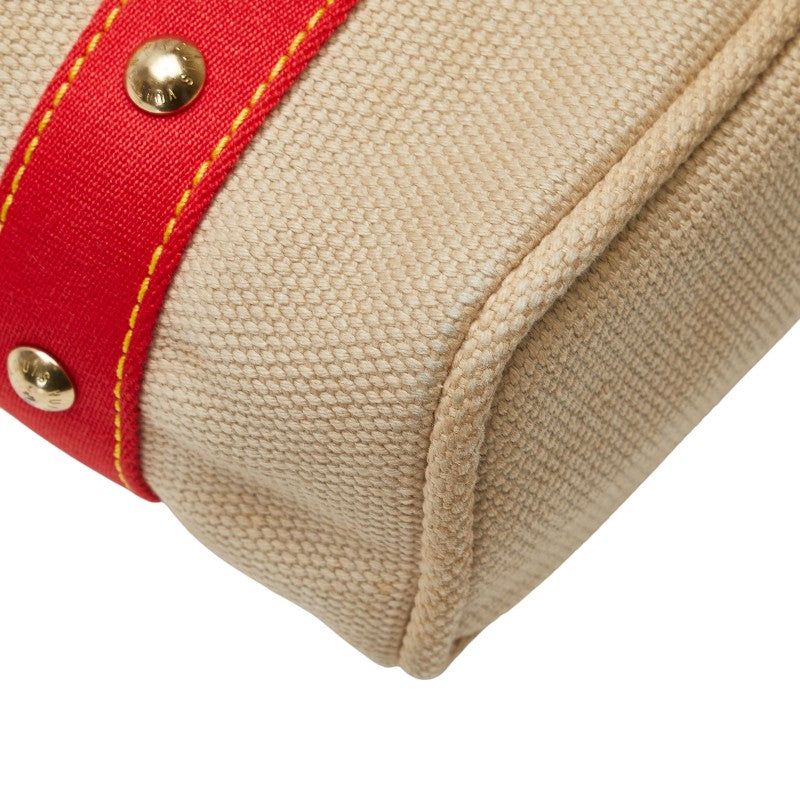 ルイ ヴィトン アンティグア カバMM トートバッグ ショルダーバッグ M40035 ベージュ レッド キャンバス レザー レディース LOUIS VUITTON 【中古】