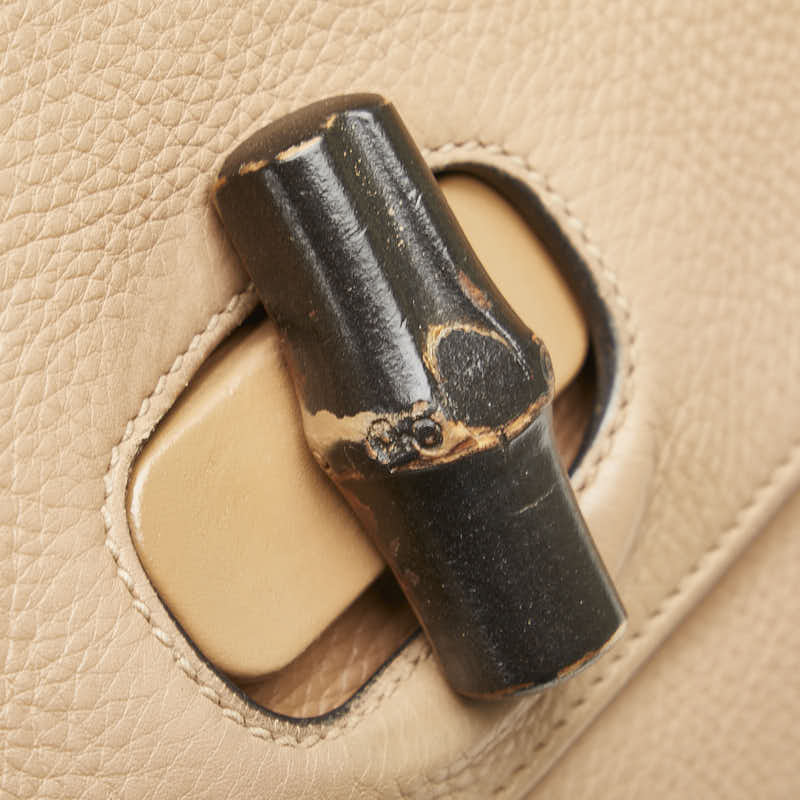 グッチ バンブー デイリー トートバッグ ショルダーバッグ 2WAY 370830 ブラウン レザー レディース GUCCI 【中古】