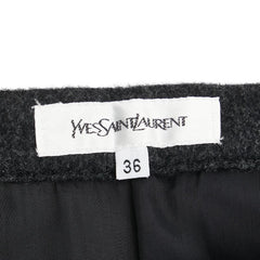 サンローラン スカートサイズ：36 グレー ウール レディース SAINT LAURENT 【中古】