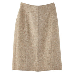 サルヴァトーレフェラガモ スカート サイズ：42 ブラウン ウール アルパカ レディース Salvatore Ferragamo 【中古】