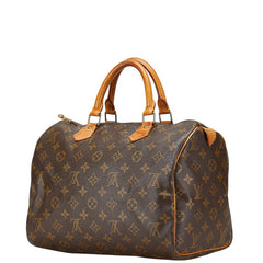 ルイ ヴィトン モノグラム スピーディ30 ハンドバッグ M41526 ブラウン PVC レザー レディース LOUIS VUITTON 【中古】
