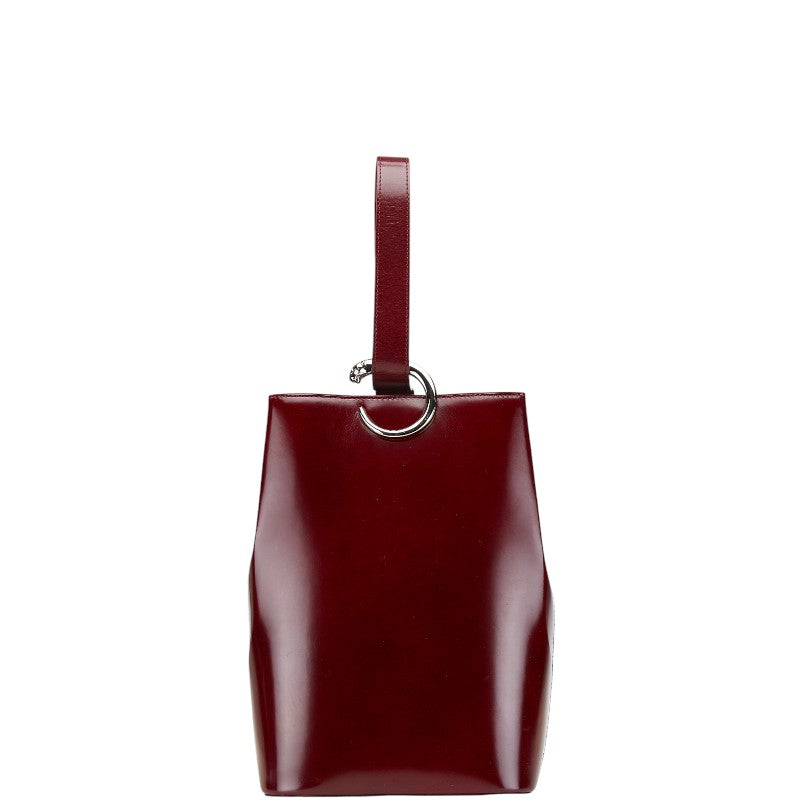 カルティエ パンテール ハンドバッグ ワンショルダーバッグ ワインレッド ボルドー レザー レディース CARTIER 【中古】