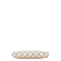 ルイ ヴィトン ダミエ アズール ポシェット アクセソワール アクセサリーポーチ N51986 ホワイト PVC レザー レディース LOUIS VUITTON 【中古】