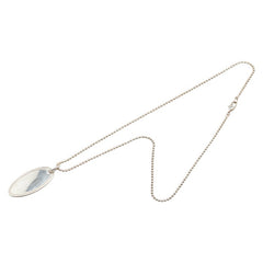 グッチ オーバルプレート ネックレス ボールチェーン SV925 シルバー レディース GUCCI 【中古】