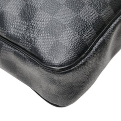 ルイ ヴィトン ダミエ グラフィット ポルトドキュマン ヴォワヤージュPM ハンドバッグ ショルダーバッグ２WAY N41478 ブラック PVC レザー メンズ LOUIS VUITTON 【中古】