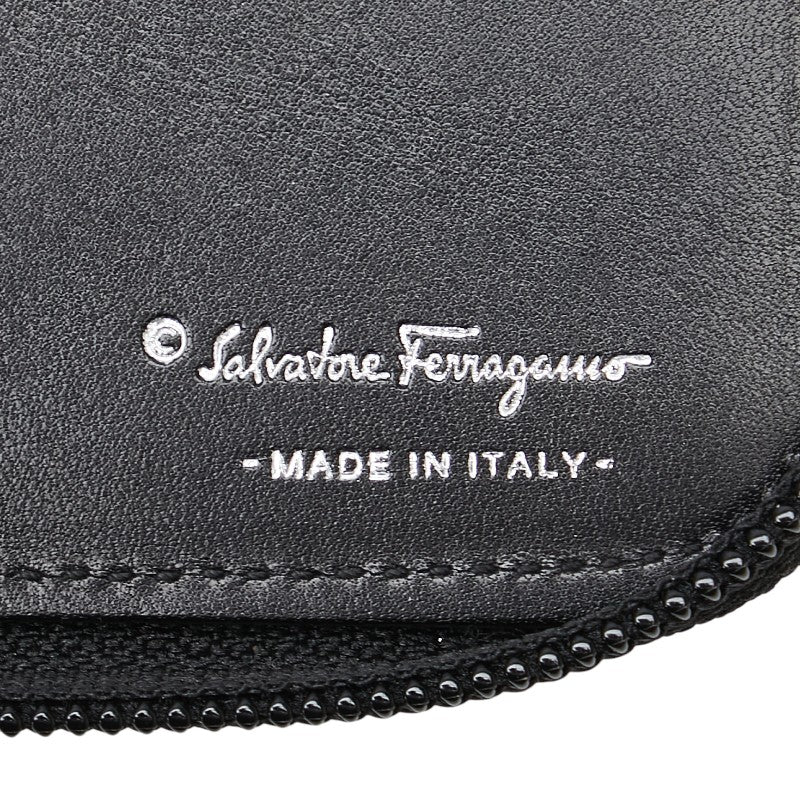 サルヴァトーレフェラガモ 長財布 トラベルケース ブラック レザー レディース Salvatore Ferragamo 【中古】
