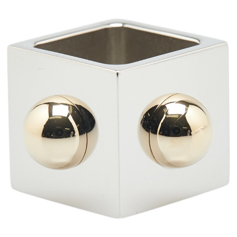 エルメス 保存袋 キューブ コリエ ド シアン スカーフリング シルバー ゴールド メタル メッキ レディース HERMES 【中古】