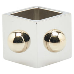 エルメス 保存袋 キューブ コリエ ド シアン スカーフリング シルバー ゴールド メタル メッキ レディース HERMES 【中古】