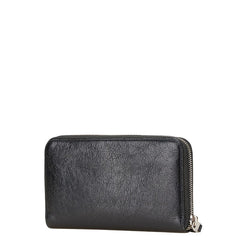 バレンシアガ 長財布 ラウンドファスナー 541996 ブラック シルバー レザー メンズ BALENCIAGA 【中古】