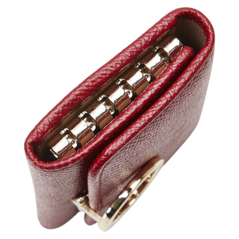 ブルガリ ブルガリブルガリ 6連 キーケース レッド レザー レディース BVLGARI 【中古】