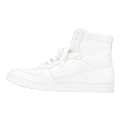 プラダ 三角ロゴ ハイカット スニーカー サイズ:6 1/2 2TG179 ホワイト レザー レディース PRADA 【中古】