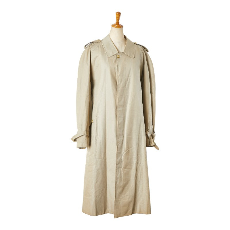 バーバリー ノバチェック ステンカラーコート ベージュ コットン ポリエステル メンズ BURBERRY 【中古】