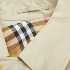 バーバリー ノバチェック ステンカラーコート ベージュ コットン ポリエステル メンズ BURBERRY 【中古】
