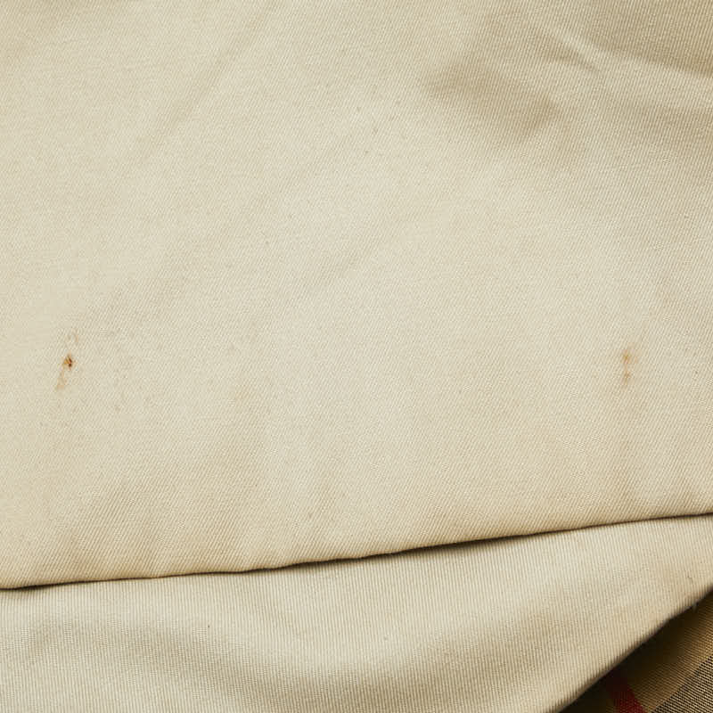 バーバリー ノバチェック ステンカラーコート ベージュ コットン ポリエステル メンズ BURBERRY 【中古】