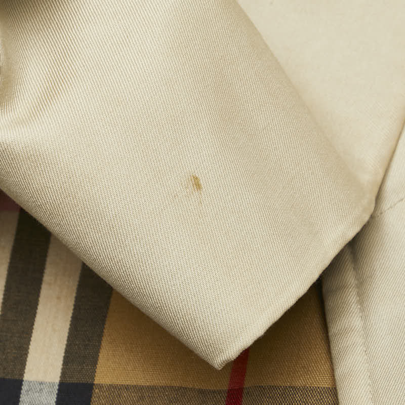 バーバリー ノバチェック ステンカラーコート ベージュ コットン ポリエステル メンズ BURBERRY 【中古】