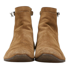 ルイ ヴィトン ストラップ バックジップ ショートブーツ サイズ:7 ブラウン スウェード メンズ LOUIS VUITTON 【中古】