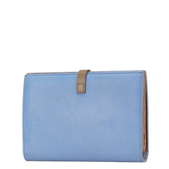 セリーヌ ラージ マルチファンクション 長財布 ブルー グレージュ レザー レディース CELINE 【中古】