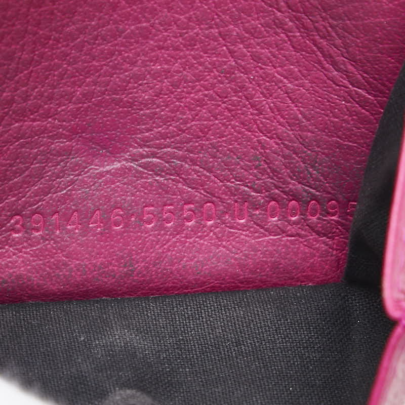 バレンシアガ 三つ折り財布 コンパクトウォレット 391446 ピンク レザー レディース BALENCIAGA 【中古】