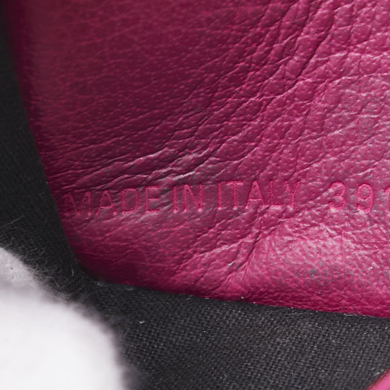 バレンシアガ 三つ折り財布 コンパクトウォレット 391446 ピンク レザー レディース BALENCIAGA 【中古】