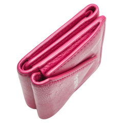 バレンシアガ 三つ折り財布 コンパクトウォレット 391446 ピンク レザー レディース BALENCIAGA 【中古】