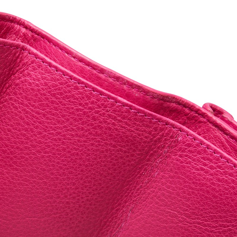 バレンシアガ 三つ折り財布 コンパクトウォレット 391446 ピンク レザー レディース BALENCIAGA 【中古】